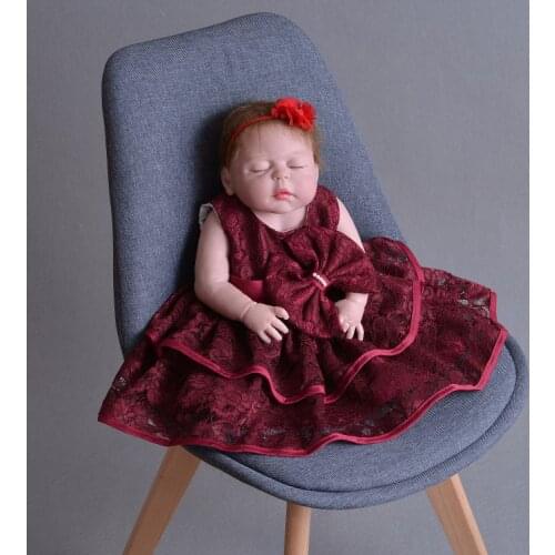 55cm Full body silicone reborn baby doll toys lifelike sleeping reborn princess toddlers girl Festival gifts bathe toy kids toys