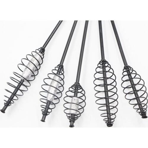 8g 10g 15g 30g 45g Metal Spring Tube Fishing Feeder Sinker Fishing Bait Basket Cage Fishing Tackle Lure Cage Fishing Accessories