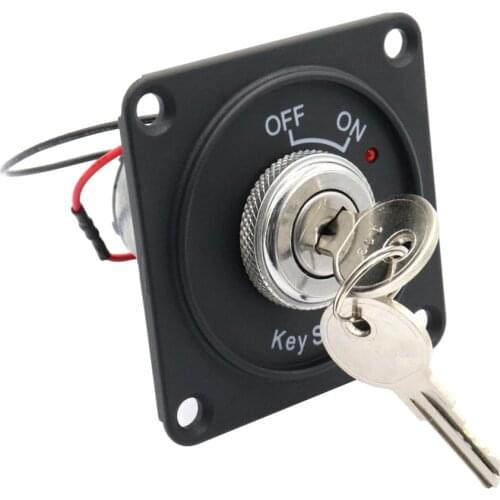 Vehicle 12V DC Ignition Switch ON/Off Key Switch Panel with 2 Keys, 2 Position