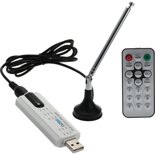 Digital DVB T2 USB TV Stick Tuner USB2.0 HDTV Receiver+ Antenna + Remote Control for DVB-T2, DVB-T, DVB-C,VHF-/UHF band