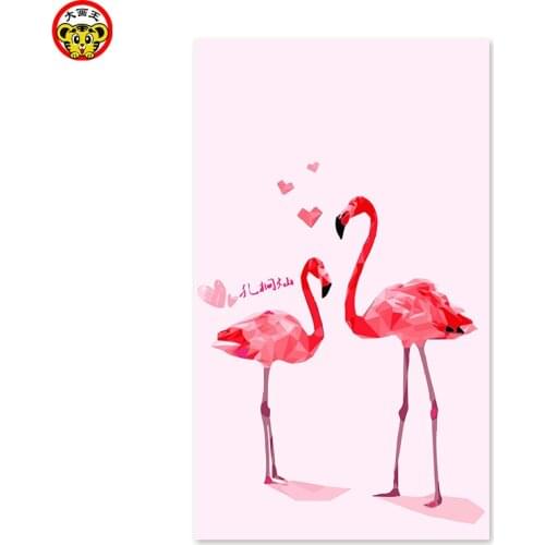 Diy home decor oil painting by numbers drawing hand painted picture Wall Decor pictures love flamingos