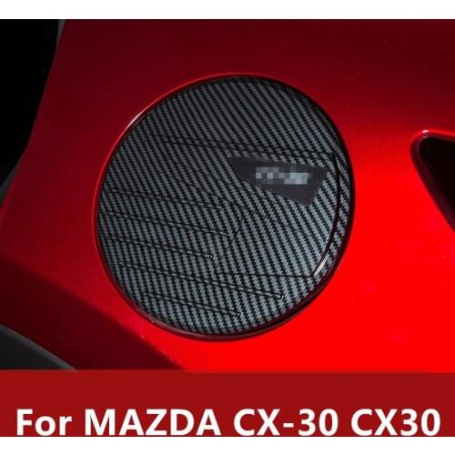 For Mazda CX-30 CX30 fuel tank cap carbon fiber pattern decoration stickers decorative car stickers car high quality Accessories