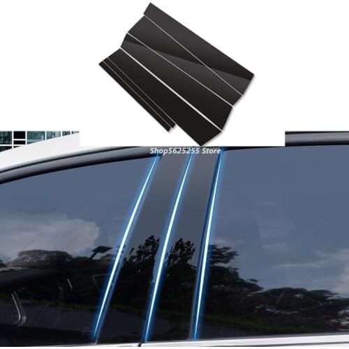 For Volkswagen VW Jetta MK5 2008 2009 2010 2011 Car Window B Pillar Trim Sticker Decoration Patch Central Cillar Bright Strip