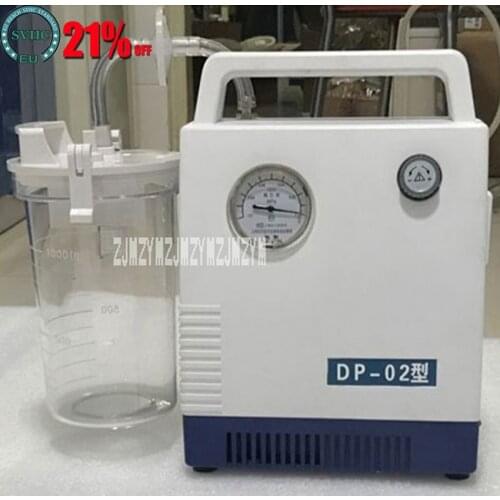 DP-02 Oil-free Vacuum Pump Small Diaphragm Electric Vacuum Pump Laboratory Portable Oil-free Vacuum Pump 220V 110W 20-50 L/min