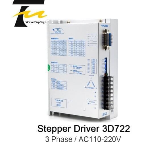 WaveTopSign 3 Phase Stepper Motor Driver 3D722 YKD3722M AC110V-220V Match 3Phase Motor 86 110 130
