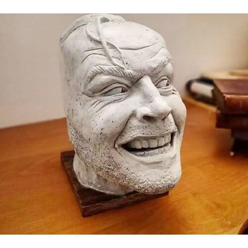 Face Sculpture Unique Home Decoration Johnny Statue Resin Tabletop Decoration Decoration Bookshelf/office Interesting Gift