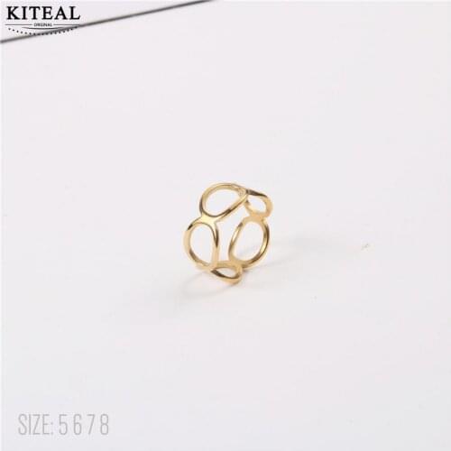 KITEAL New Sale 18KGP Gold Filled size 5 6 7 8 female ring for women Cool breeze, gold instagram men ring jewellery