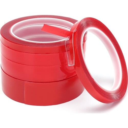 3M*8/10/15/20mm Double Sided Adhesive Tape High Strength Acrylic Gel Transparent No Traces Sticker Car Auto Interior Fixed