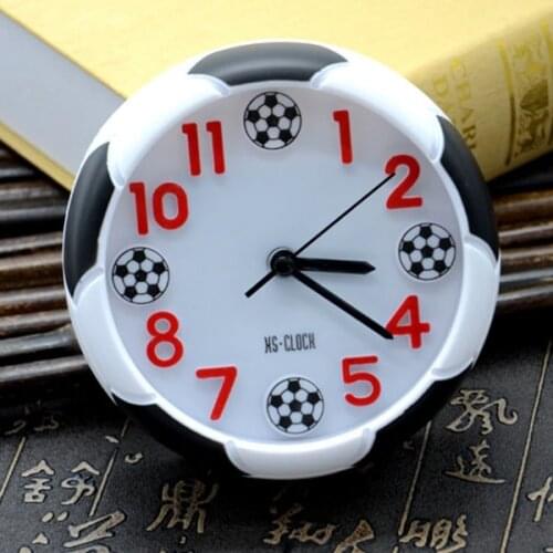 Creative Football Alarm Clock Desktop Wake up tools Student desktop clock Round alarm clock digital table clock digital