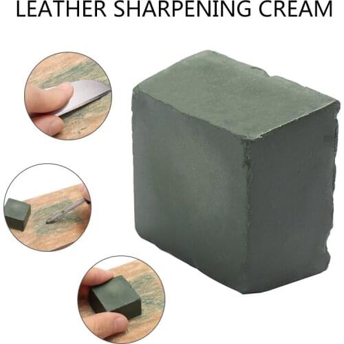 Green Leather Strop Homemade Sharpening Cream Wax Blade For Grinding Leathercraft Metal And Woodworking Tools