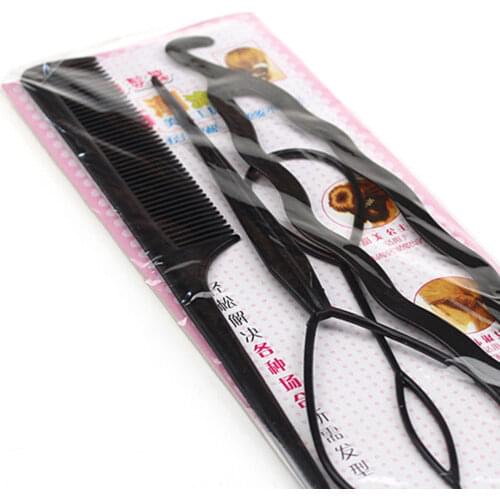 Hot Four Pieces Plastic Pull Hair Needle Dish Hair Tools DIY Hair Styling Accessories