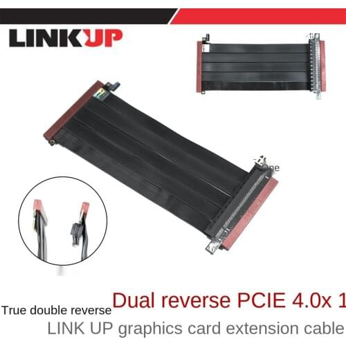 LINKUP PCIE4.0 dual reverse graphics card extension line overseas high speed stable soft ultra low loss