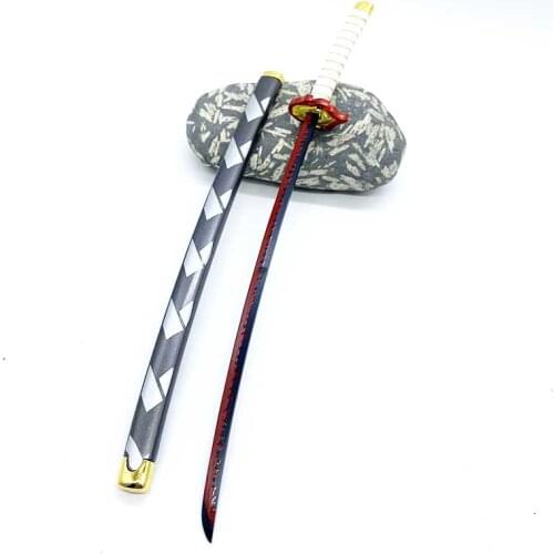 Demon Slayer Rengoku Kyoujurou Nichirin Blade Big Brother Sword Small Replica Flame Hashira Katana Flamebreathing Weapon Model