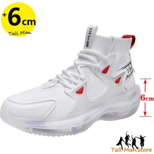 Tall Shoes Elevator Shoes Men Sneakers Height Shoes Height Increasing Shoes Heightening Shoes Mesh Shoes Fashion Sport Shoes