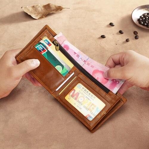Mens Antimagnetic Rfid Wallet Mens Leather Wallet Mens Coin Purse Mens Wallet Card Case