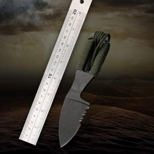 5.20'' Fixed Blade Hunting Knife with Sheath Survival Tactical Knife Outdoor Camping Small Straight Knives Self-defense EDC Tool