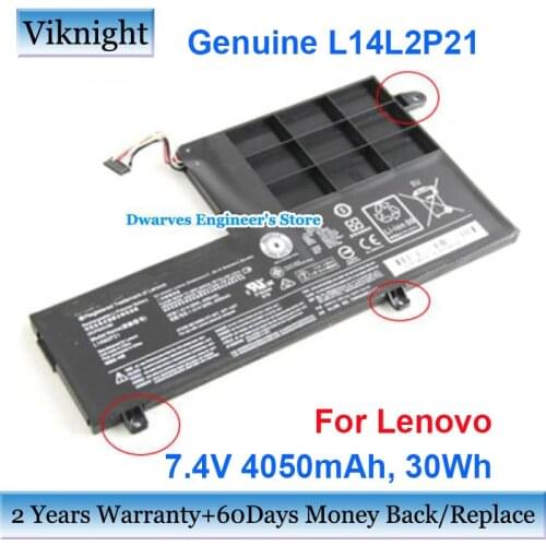 Genuine 4050mAh 7.4V L14L2P21 Battery for Lenovo ldeapad 300s Laptop Type 1 L14M2921 L14M2P21 L15C2PB1 Rechargeable Battery