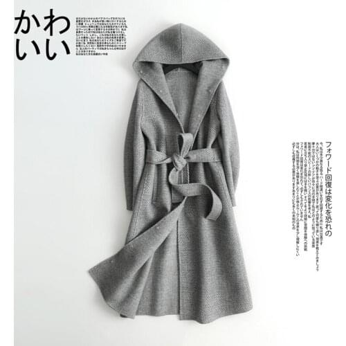 Fox Real Fur Coat Female Real Wool Coat Winter Jacket Women Double Side Woolen Coats Warm Long Jacket Manteau Femme MY en s