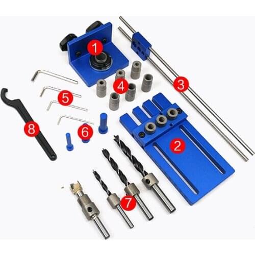 Woodworking puncher three-in-one hole opener locator punch punching fixture