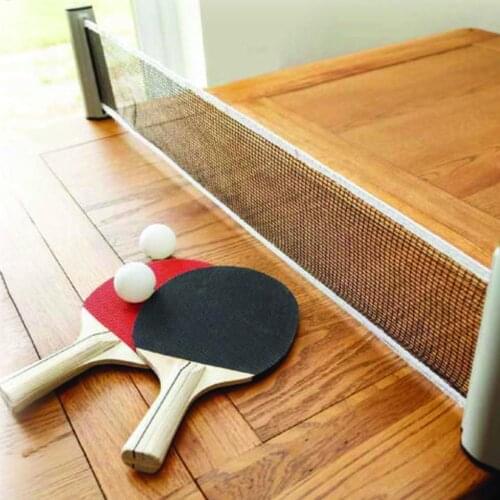 Rack Portable Table Tennis Net 1 Piece Anywhere Retractable Nets ping pong Balls Kit Net for pingpong Playing Any Table Home