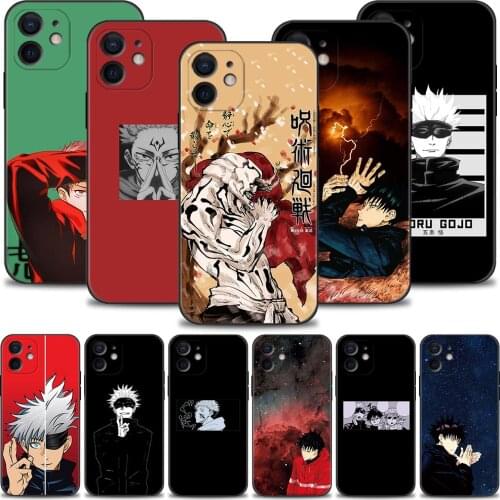 Silicone Case For iPhone 12 11 Pro Max 12 Mini X XR XS Max 7 8 6s Plus SE 2020 Shockproof Soft Cover jujutsu kaisen Gojou satoru