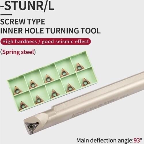 1pc -STUNR S1214K-STUNR S1416M-STUNR S1618N-STUNR CNC Internal Turning Tool Holder Spring Steel Inner Hole Arbor TNMG12 inserts