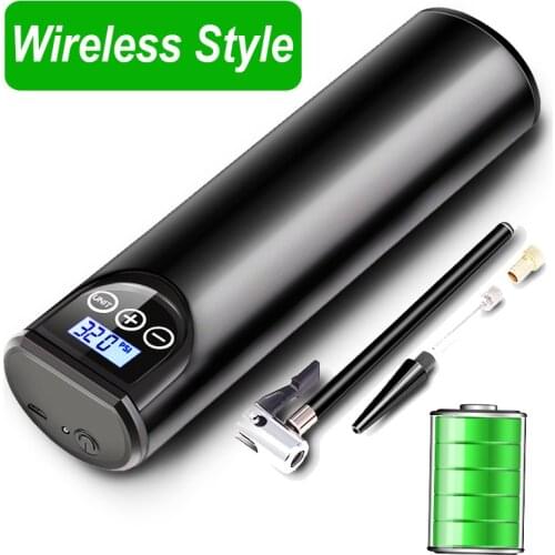 150PSI Motorcycle Bicycle Air Compressor Cordless Handheld Inflatable Air Pump Motorbike Tyre Inflator LCD Digital Rechargeable