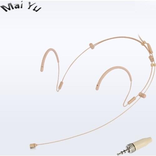 Top Quality Ultralight Headset Hide Microphone Condenser Host Show Microfone for Sennheiser Wireless System TRS 3.5mm Screw Jack