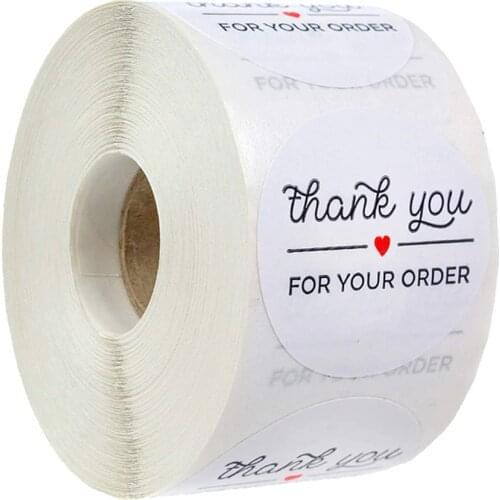 100-500pcs Round Thank You Stickers for Envelope Seal Labels Gift Packaging decor Birthday Party Scrapbooking Stationery Sticker