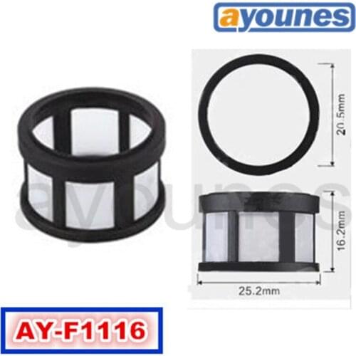 100pieces wholesale good quality fuel injector filter for nissan frontier quest pathfinder xterra (25.2x20.5x16.2mm,AY-F1116)