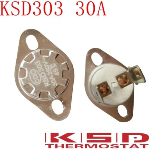 5pcs/lot KSD301/KSD303 115C 115 Degree Celsius 30A250V N.C. Normal Closed Ceramics Switch Thermostat Temperature control switch