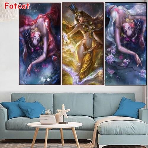 Diamond painting Fantasy fairy 5D diamond embroidery sale Beautiful woman diamond mosaic picture rhinestone decor puzzle PP474
