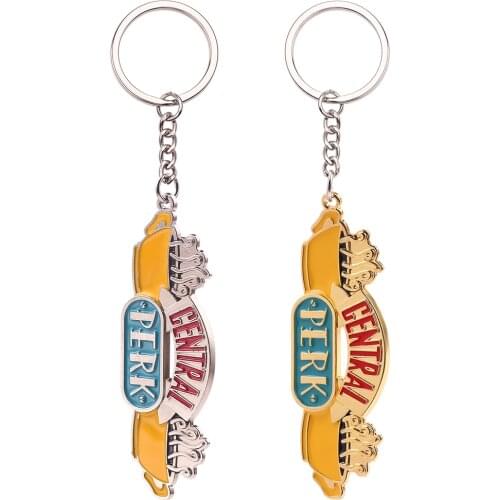 TV show Friends Central Perk Coffee Time Keychain Monicas Door Key Chain Photo Frame Key Ring Car Keyring llavero Jewelry Gifts