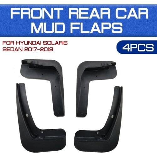 For HYUNDAI SOLARIS 2014-2016 Sedan 2017-2019 Car Front Rear Car Mudguards Fender Flares Mud Guard Flap Anti Splash Mudflaps