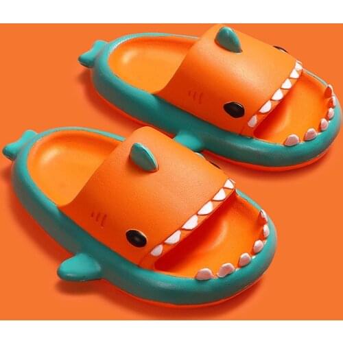 Shark Summer Childrens Slippers Rainbow Shoes For Kids Toddler Baby Outdoor EVA Cartoon Print Cute Flat Heels Beach Sandals