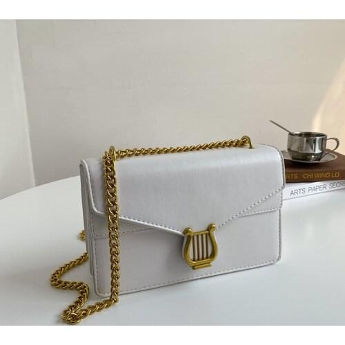 Designer Luxury Womens Bags All-Match Chain Shoulder Messenger Bags Quality PU Leather Ladies Crossbody Bags Female Handbag