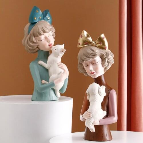 Статуэтки для интерьера декор дома Home Decoration Accessories Statue Adornos Para Casa Sculpture Modern Art Aнгел Cтатуэтка