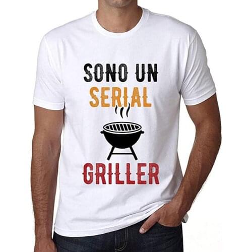 Sono Un Serial Griller Maglietta Top Fashion Men Tshirt Short Sleeve T-shirt Oversized T Shirt for Man Clothing T-shirt Men’s