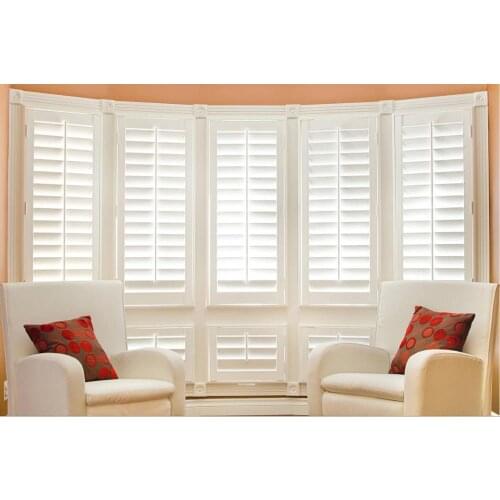 Customized Basswood Wood Shutters Bi-fold shutter door Plantation Sliding Shutters ws2008