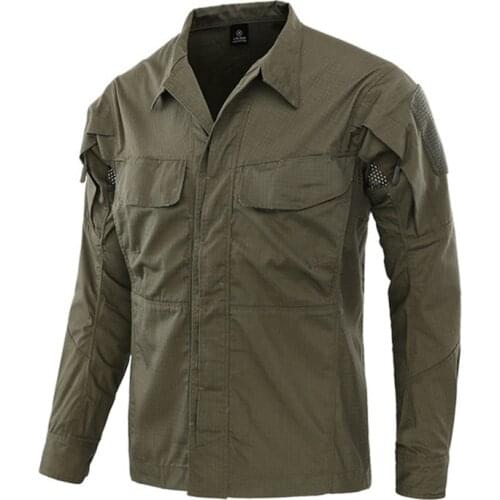 Camouflage Tactical Shirt Men outdoor Camping Hiking Fishing Field Combat Shirt New mens Breathable Wearproof training clothing