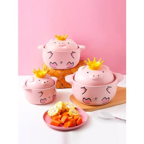 Pottery Clay Casserole Cartoon Japanese Style Ceramic Cookware Casserole Heat Resistant Panela Rosa Home Products DI50SG
