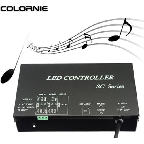 LED Music Controller SD Card LED Pixel Controller 4096 Pixels DMX512 WS2812 UCS1903 SM16703 DMX Controller