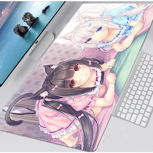 Chocola Nekopara Japan Anime Girl XXL Mousepad Gaming Accessories Non-slip Mouse Pad Gamer Mausepad Keyboard Mat Tapis De Souris