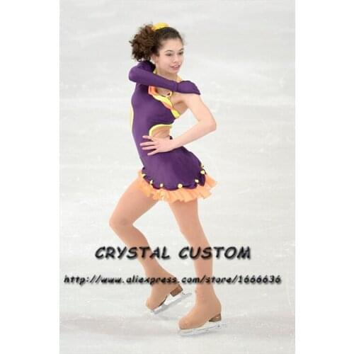 Hot Sales Girls Figure Skating Dresses Graceful New Brand Ice Figure Skating Dresses For Competition Kids DR3735