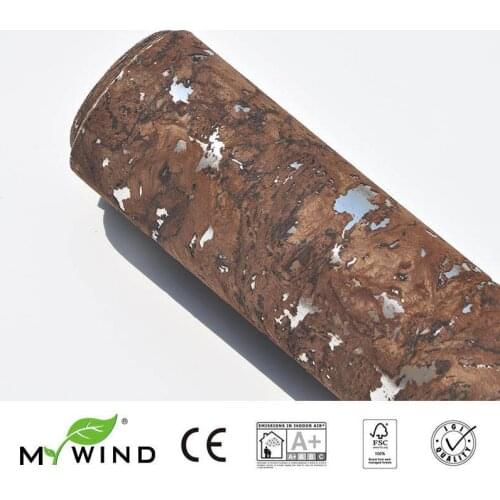 MY WIND Ligth Brown with Silver Wallpapers Luxury 100% Natural Material Safety Innocuity 3D Wallpaper In Roll Home Decor