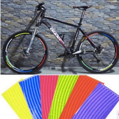 Bike Stickers Decals Reflective Stickers Strip Bicycle Reflective Tape Sticker Bicycle Wheel Bike Bicycle Accessories Rim