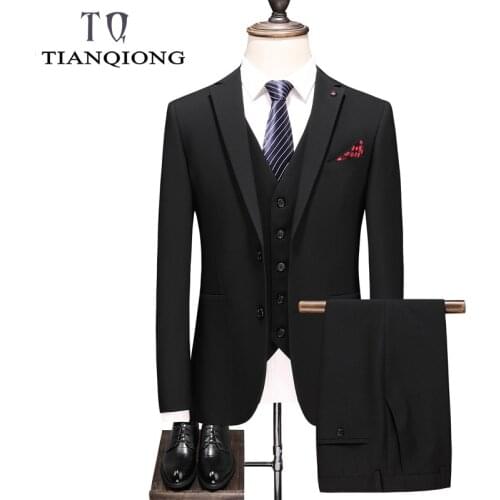 2019 Latest Coat Pant Italian Worsted Groom Suit Men Formal Business Suit Two Button Black Suit/western Wedding Groom Wear Suits