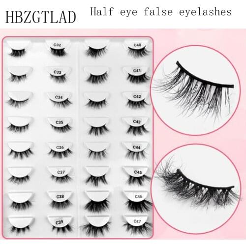 NEW Half eye false eyelashes Fluffy Lashes 3d Mink Lashes short Thick Natural False Eyelashes Lashes Makeup Mink Eyelashes
