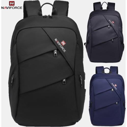 New NAVIFORCE Anti Theft Nylon Men 16 inch Laptop Backpacks School Fashion Travel Backpacking Backpack Male Backpack For Laptop