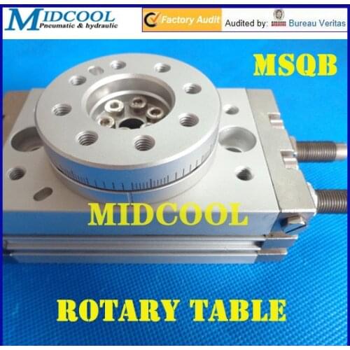 MSQB-10A Air cylinder pneumatic Rotating Table Rotary actuators SMC type rack and pinion style 180 degrees swing